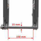 Support Fixation Vélo | blocage axe avant FATBike larg.150mm
